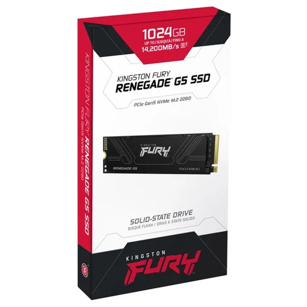Kingston M.2 FURY Renegade G5 1TB 2280 NVMe PCIe Gen 5.0 x4 3D, vedere alternativă