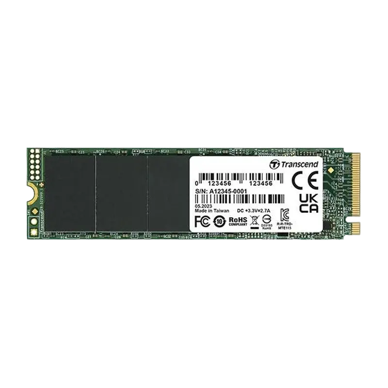 M.2 NVMe SSD 1.0TB Transcend 115S [PCIe 3.0 x4, R/W:3200/2000MB/s, 250/170K IOPS, 400TBW, 3DTLC]