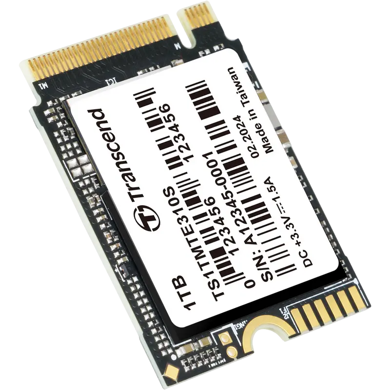 M.2 NVMe SSD 1.0TB Transcend 310S [30mm, PCIe 4.0 x4, R/W:5000/3500MB/s, 330/690K IOPS, 600TBW]