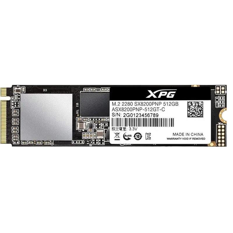 M.2 NVMe SSD 512GB ADATA XPG SX8200 Pro [PCIe 3.0 x4, R/W:3500/3000MB/s, 390/380K IOPS, 3D TLC]