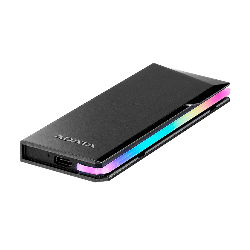 M.2 SATA /NVMe SSD Enclosure ADATA XPG EC700G USB3.1 Type-C/A, RGB, Slim Durable Aluminum