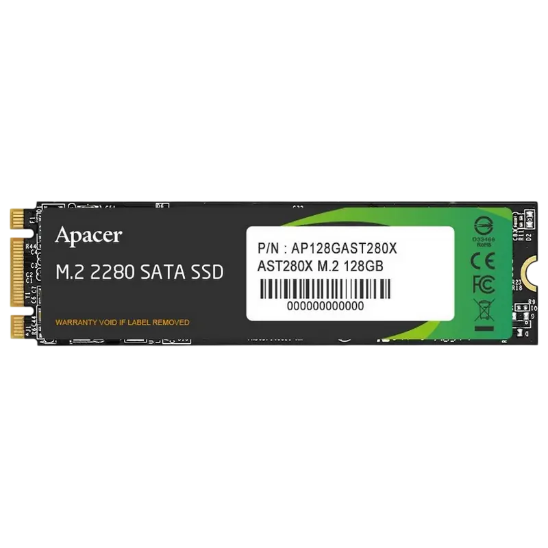 M.2 SATA SSD 128GB Apacer AST280X "AP256GAST280X" [80mm, R/W:520/500MB/s, 25K/72K IOPs, 70TB TBW