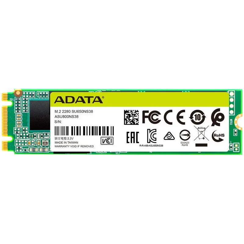 M.2 SATA SSD 240GB ADATA Ultimate "SU650" [80mm, R/W:550/500MB/s, 80K/60K IOPS, MAS0902A, 3D TLC]