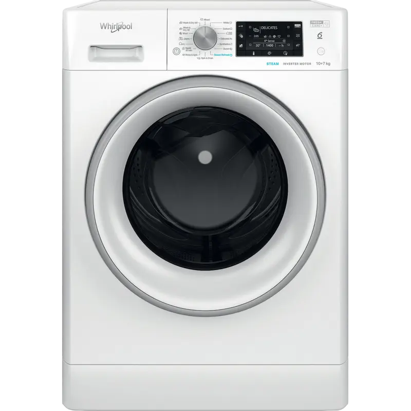 Mașină de spălat cu uscător Whirlpool FFWDD 1076258 SV EE