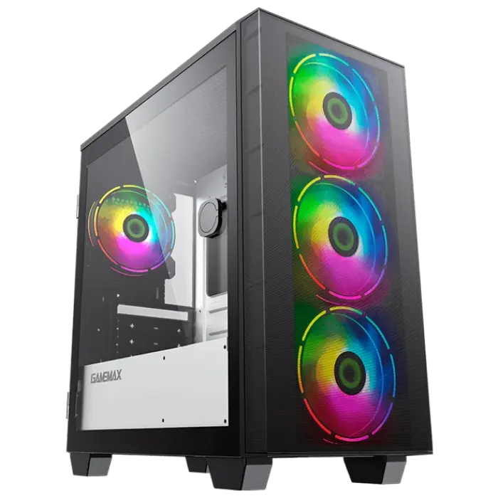Case mATX GAMEMAX Aero Mini, w/o PSU, 0.6mm, 4x120mm ARGB, ARGB Hub, Front Mesh, Tempered Glass, DF