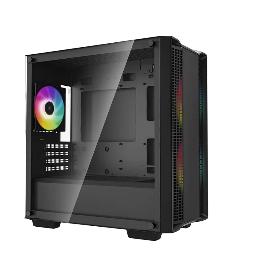 Case mATX Deepcool CC360 ARGB, w/o PSU, 3x120mm ARGB, USB3.0, USB2.0, Mesh Front, Tempered Glass, Du