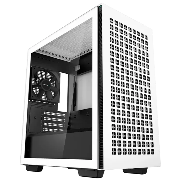 Case mATX Deepcool CH370, w/o PSU, 1x120mm, 2xUSB3.0, Fron Mesh, Tempered Glass, VGA & Headset holde
