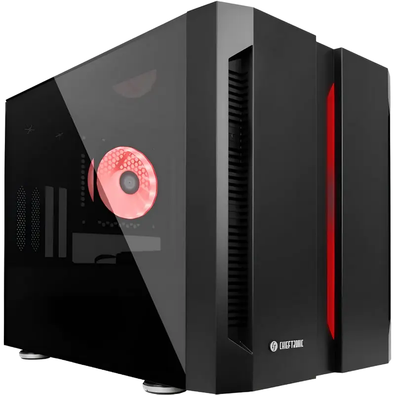 Case mATX Chieftec Chieftronic M1, w/o PSU, 0,8mm, 1x120mm RGB, Temperd Glass, RGB Strip, 2xUSB3.0