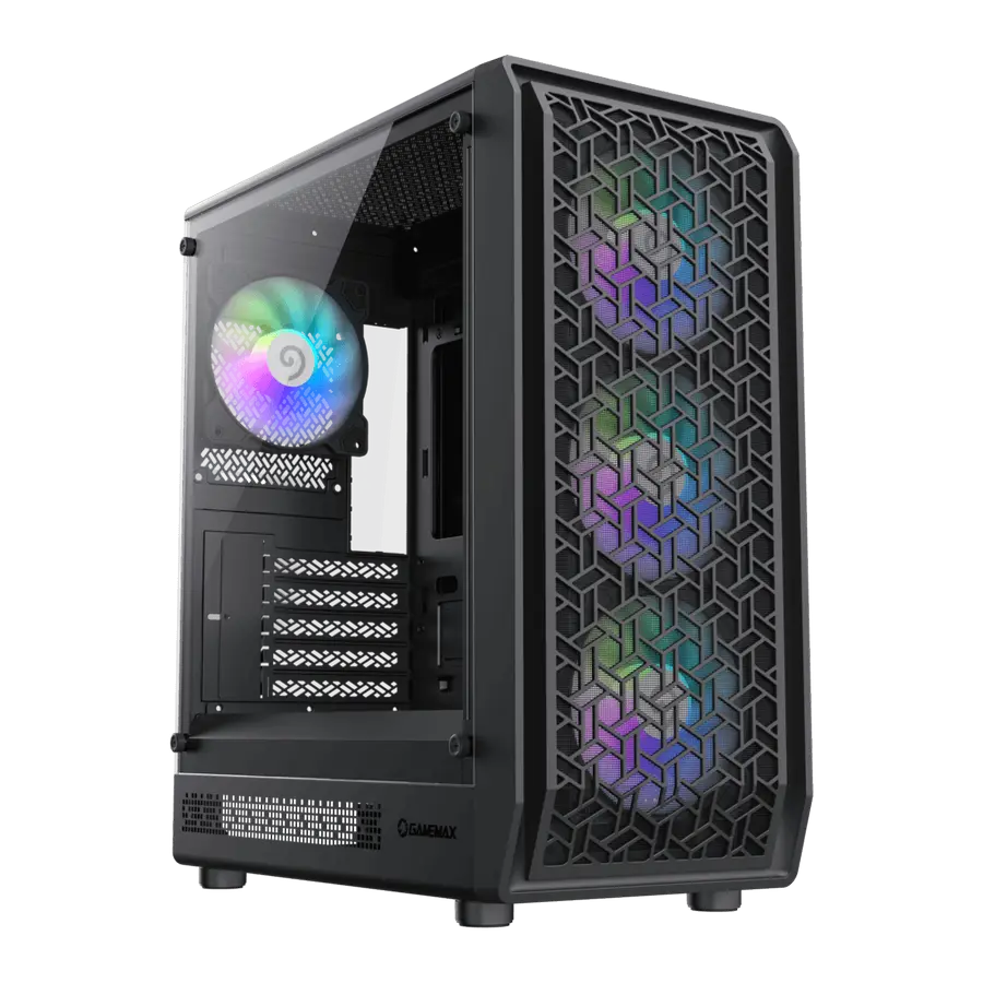 Case mATX GAMEMAX Forge MB, w/o PSU, 0.4mm, 4x120mm ARGB, Front Mesh, Tempered Glass, Dust Filter, 1