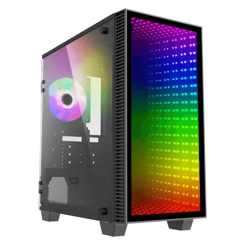Case mATX GAMEMAX MINI Abyss, w/o PSU, 0.6mm, 1x120mm ARGB, ARGB Hub, Front ARGB infinity, Tempered