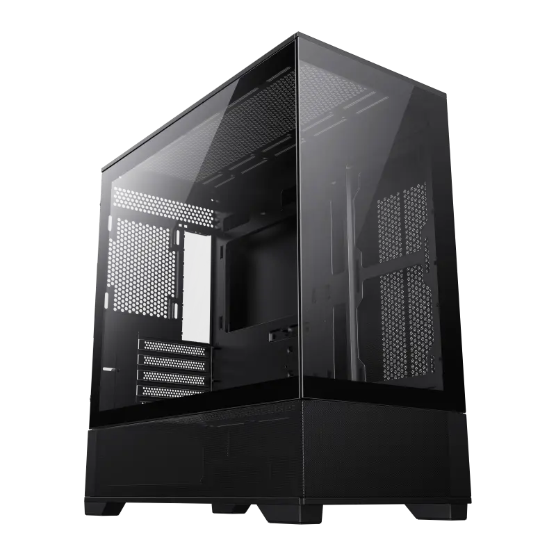 Case mATX GAMEMAX Vista MB, w/o PSU, 0.6mm, Front&Side Tempered Glass 270- degree, Dust Filter, 1xUS