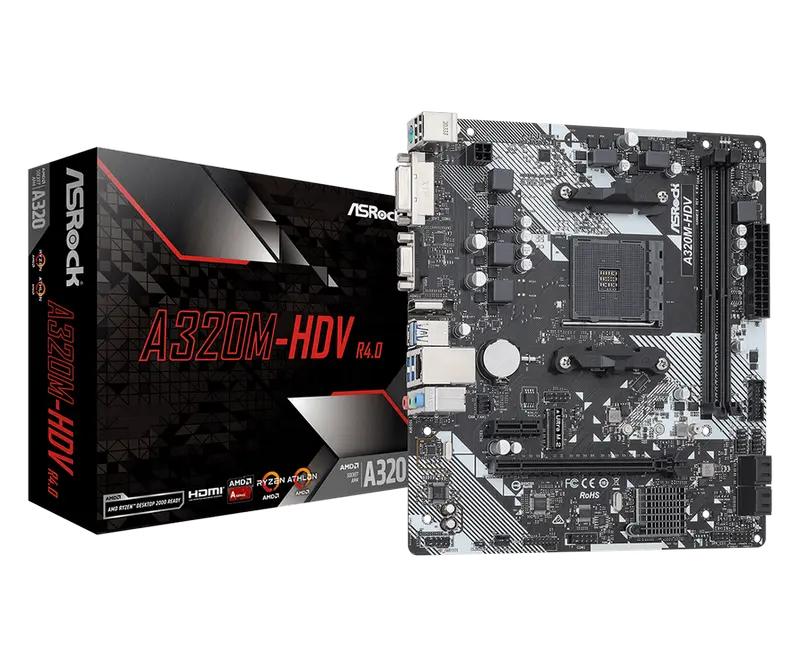 MB AM4 ASRock A320M-HDV R4.0 mATX