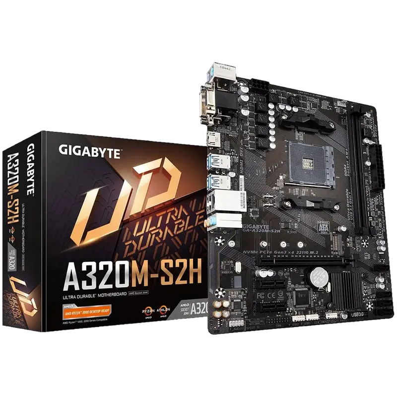 MB AM4 Gigabyte A320M-S2H mATX