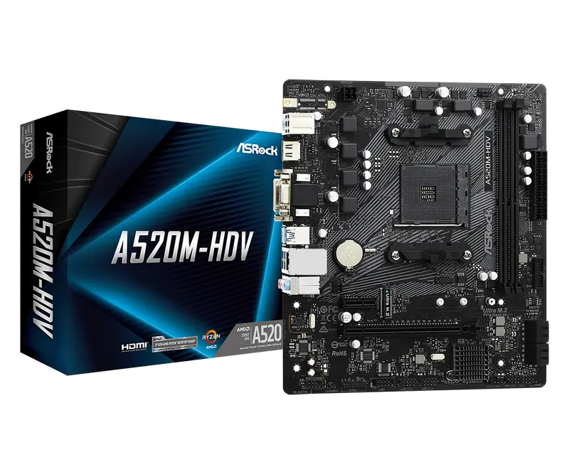 MB AM4 ASRock A520M-HDV mATX