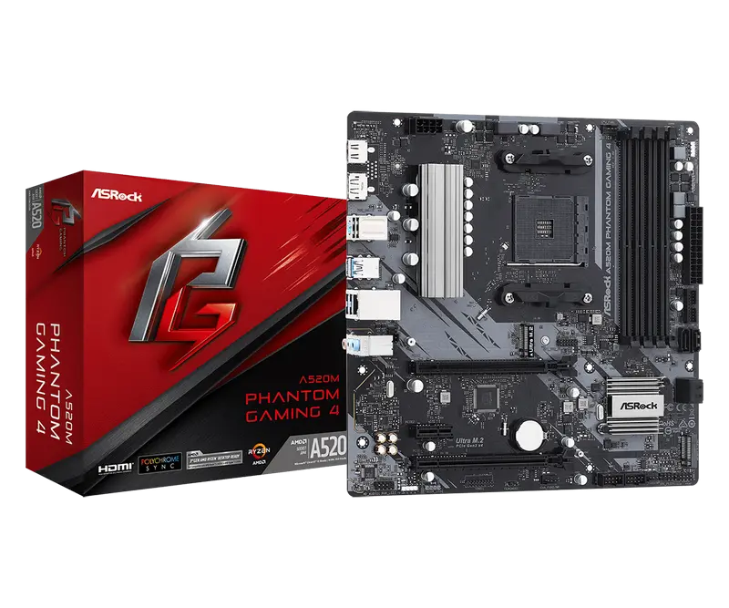 MB AM4 ASRock A520M PHANTOM GAMING 4 mATX