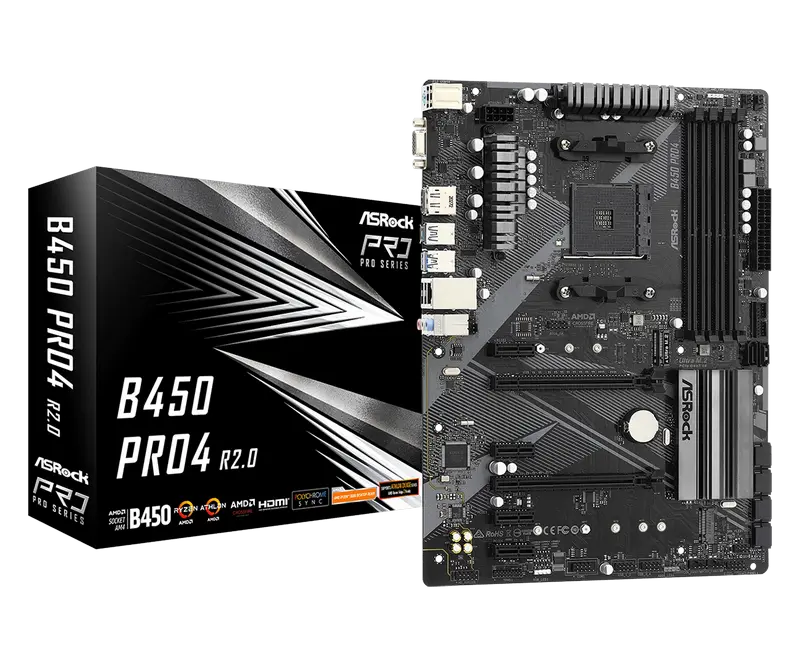 MB AM4 ASRock B450 PRO4 R2.0 ATX