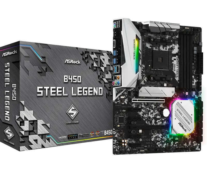 MB AM4 ASRock B450 STEEL LEGEND ATX