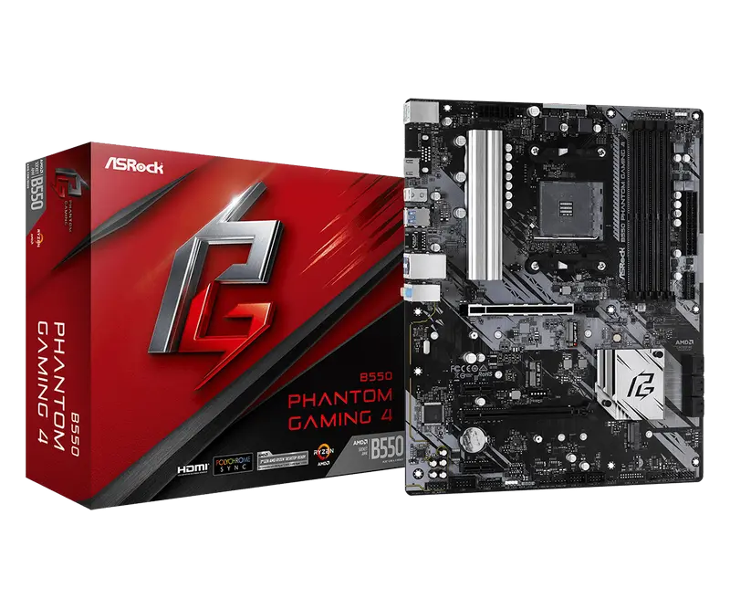 MB AM4 ASRock B550 PHANTOM GAMING 4 ATX