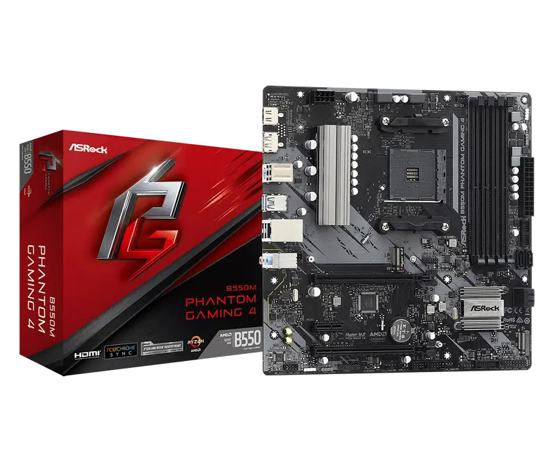 MB AM4 ASRock B550M PHANTOM GAMING 4 mATX