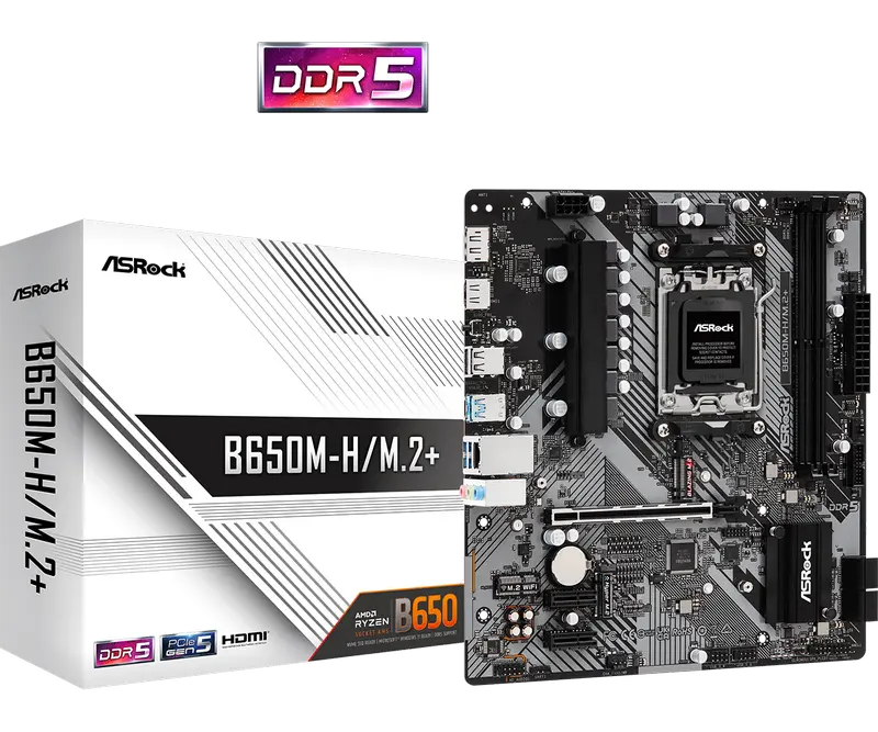 MB AM5 ASRock B650M-H/M.2+ mATX