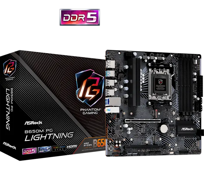 MB AM5 ASRock B650M PG LIGHTNING mATX