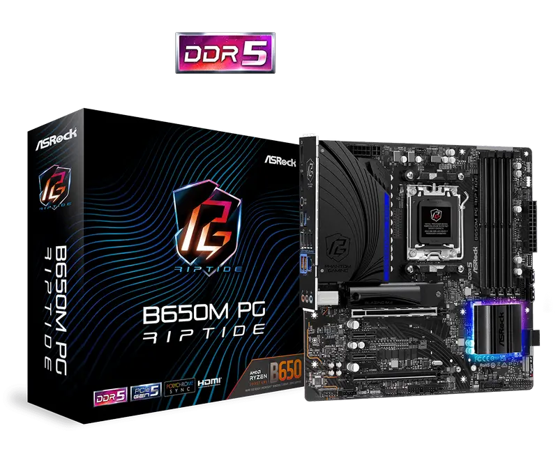 MB AM5 ASRock B650M PG RIPTIDE mATX