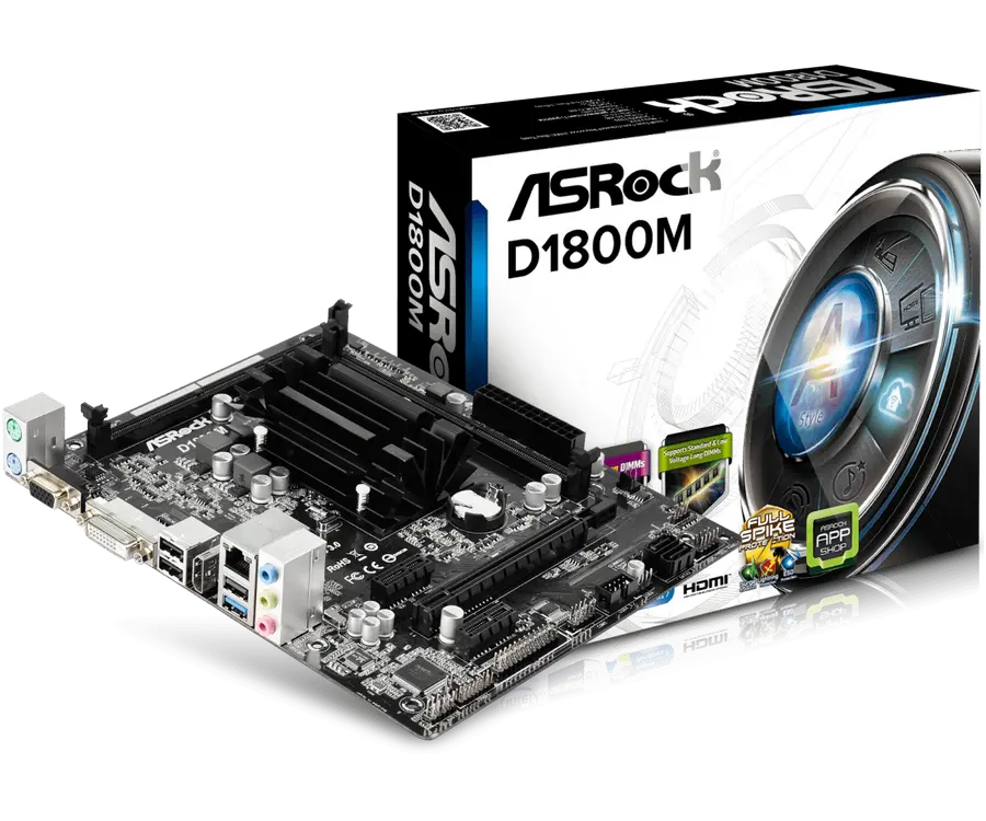 MB ASRock D1800M (Dual-Core Celeron J1800/2xDDR3/2xSATA2, mATX)