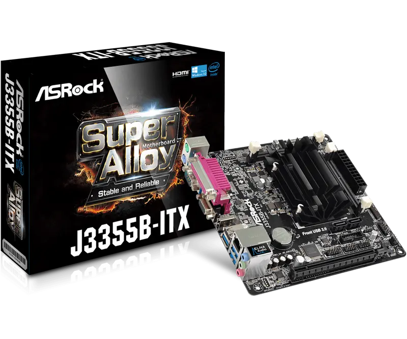 MB ASRock J3355B-ITX (Celeron Dual-Core J3355/2xDDR3 SO-DIMM/2xSATA3/COM Port/LPT Port, Mini-ITX)