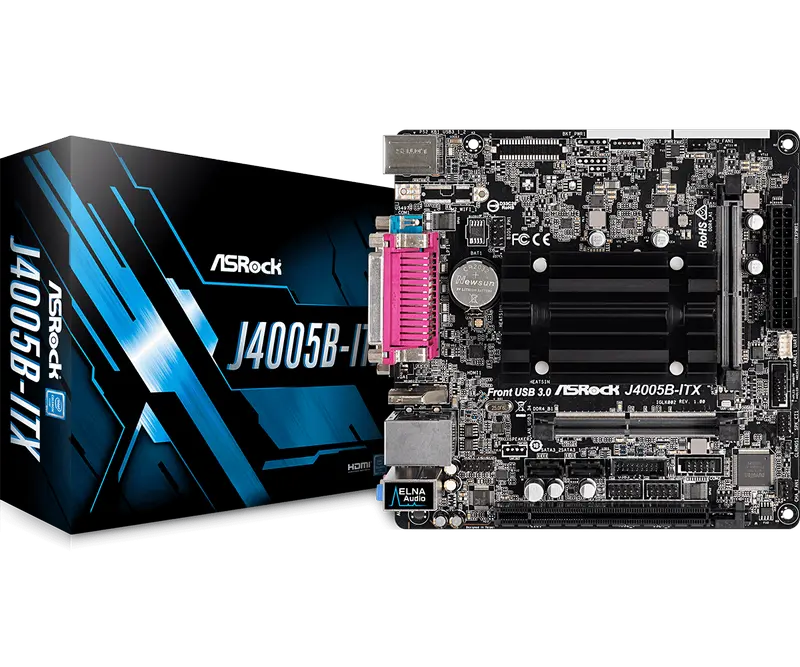 MB ASRock J4005B-ITX (Celeron Dual-Core J4005/2xDDR4 SO-DIMM/2xSATA3, COM Port/LPT Port, Mini-ITX)