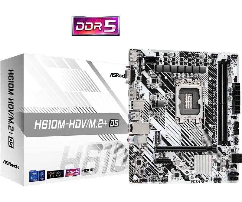 MB S1700 ASRock H610M-HDV/M.2+ D5 mATX