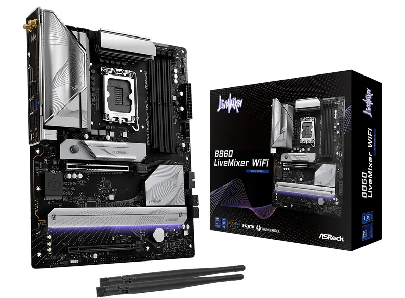 MB S1851 ASRock B860 LIVEMIXER WIFI ATX