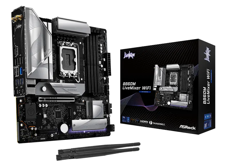 MB S1851 ASRock B860M LIVEMIXER WIFI mATX
