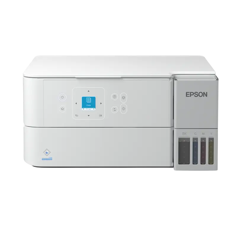 Imprimanta multifunctionala Epson EcoTank L4367, color A4, Wi-Fi, alba, detaliu interfață