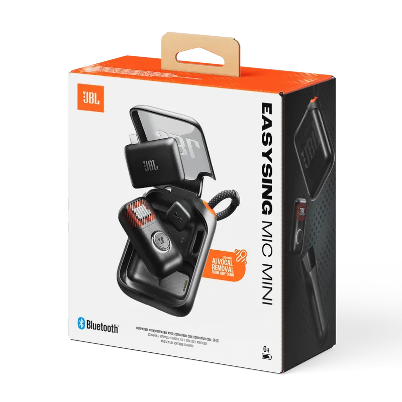 Microfon fără fir JBL EasySing Mic Mini, Negru, vedere alternativă