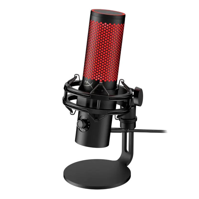 Microphones HyperX QuadCast 2, 3x14mm condenser capsules, 4x Polar Patterns, 110db, -7.5 db, 96 kHz