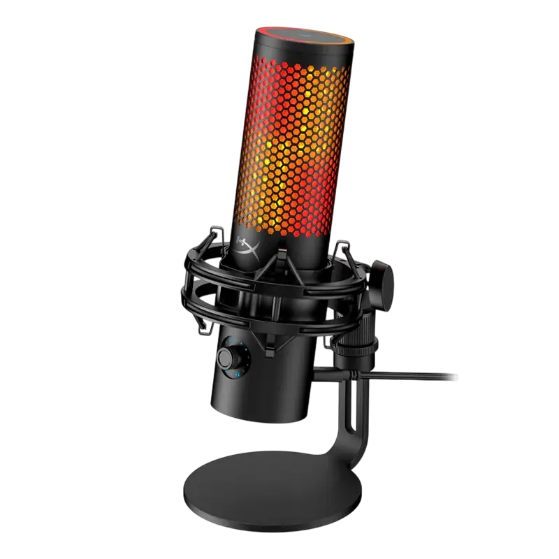 Microphones HyperX QuadCast 2S, 3x14mm condenser capsules, 4x Polar Patterns, 90db, -8 db, 192 kHz