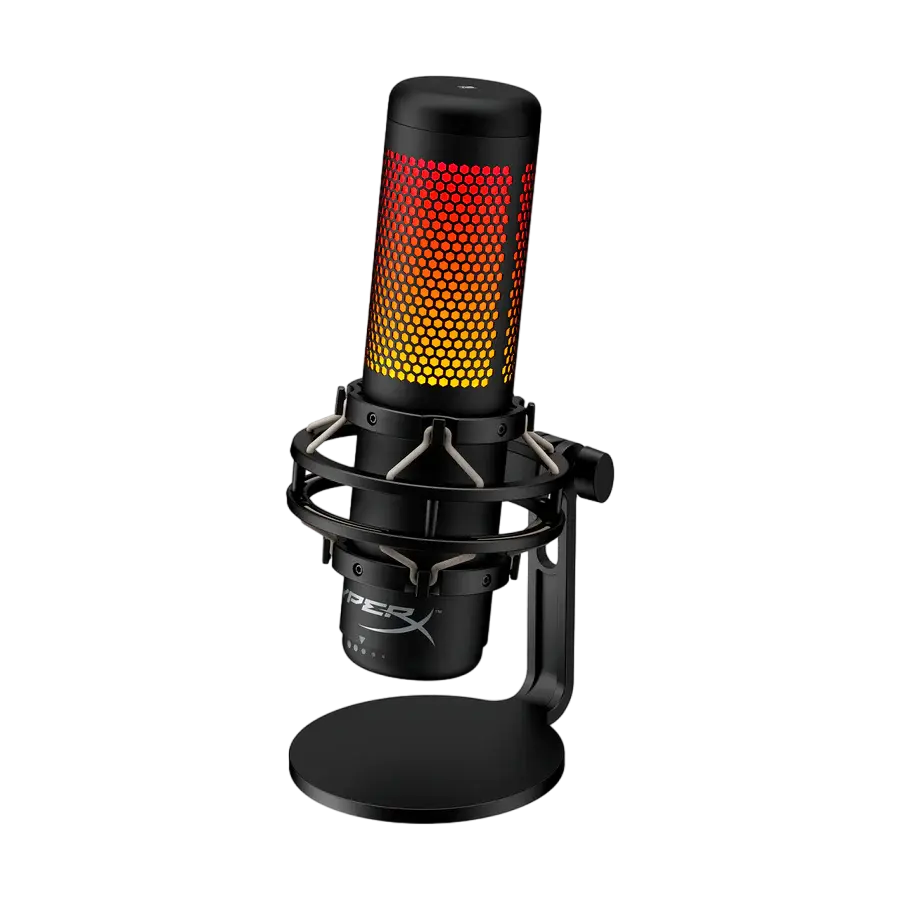 Microphones HyperX QuadCast S, 3x14mm condenser capsules, 4x Polar Patterns, 90db, -36 db, 48 kHz, S