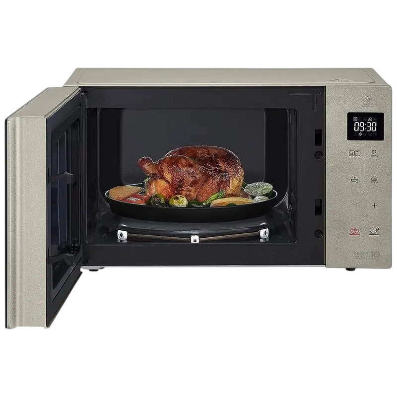 Cuptor cu microunde LG MH6535NBS 25L cu grill, vedere laterală