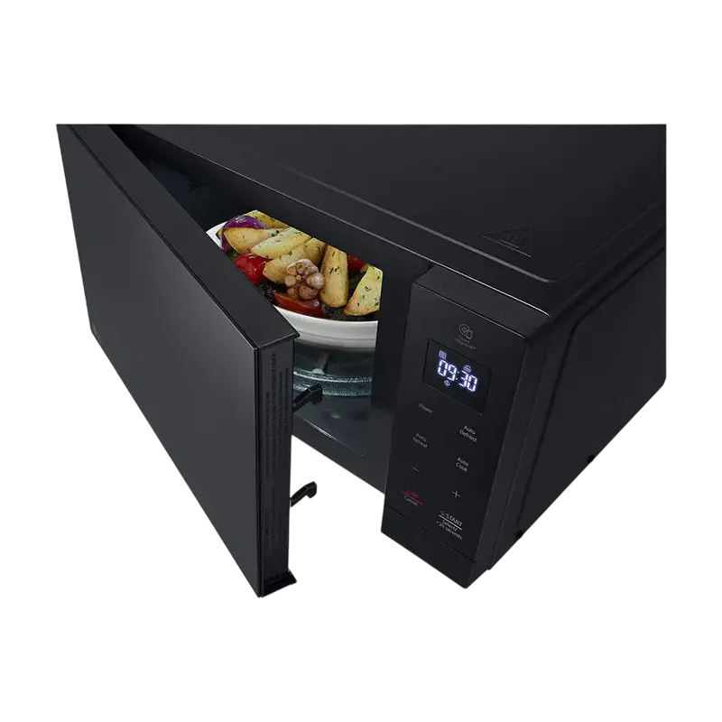 Cuptor cu microunde LG MS3032JAS 30L 900W Negru, vedere laterală