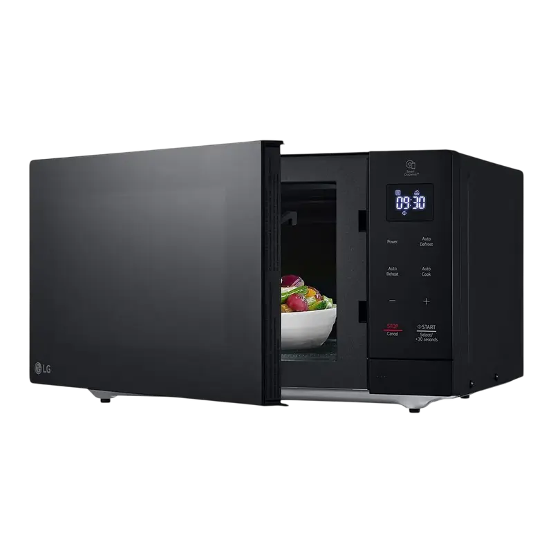 Cuptor cu microunde LG MS3032JAS 30L 900W Negru, detaliu interfață