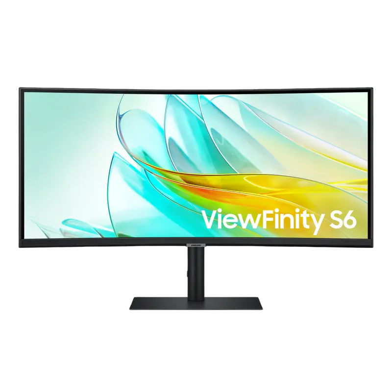 34" Samsung ViewFinity S6 S65UC, Black, VA-Curved, 3440x1440,100Hz,5ms,MegaDCR,350cd,LAN,HDMI+DP+TypeC