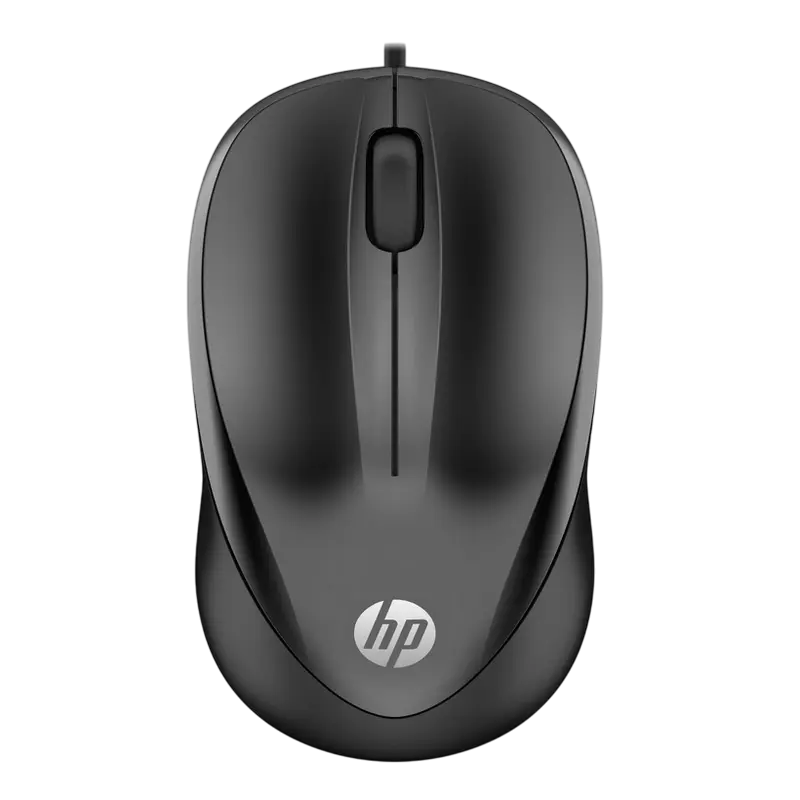 Mouse HP 1000, 1200 dpi, 3 buttons, Ambidextrous, 70g, USB, Black