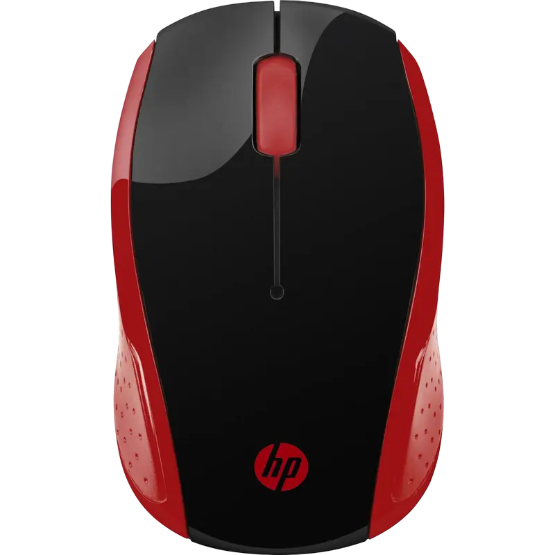 Wireless Mouse HP 200, Compact, 3 buttons, Ambidextrous, 78g., 2xAAA, 2.4 GHz, Black/Red
