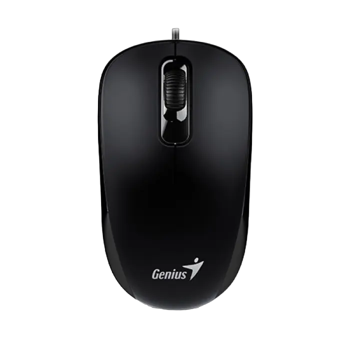 Mouse Genius DX-110, 1000 dpi, 3 buttons, Ambidextrous, 85g, 1.5m, PS/2, Black