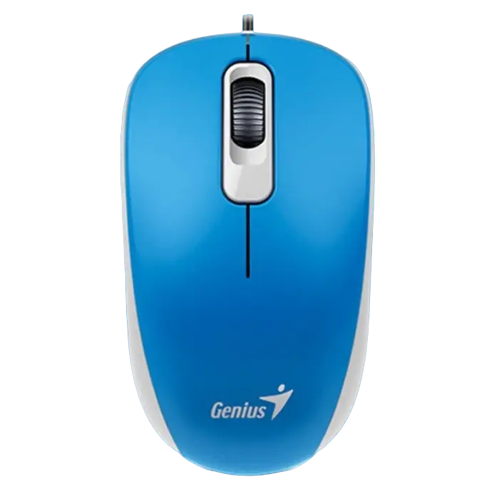 Mouse Genius DX-120, 1200 dpi, 3 buttons, Ambidextrous, 85g, 1.5m, USB, Blue