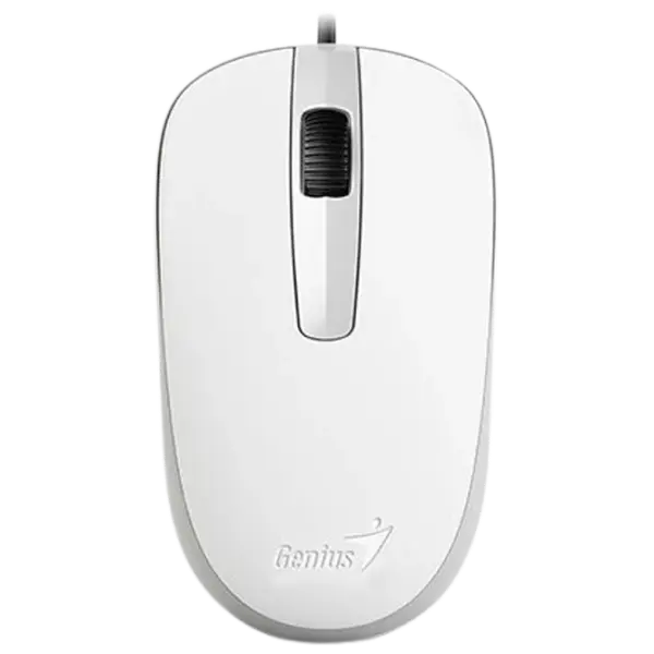 Mouse Genius DX-120, 1200 dpi, 3 buttons, Ambidextrous, 85g, 1.5m, USB, White