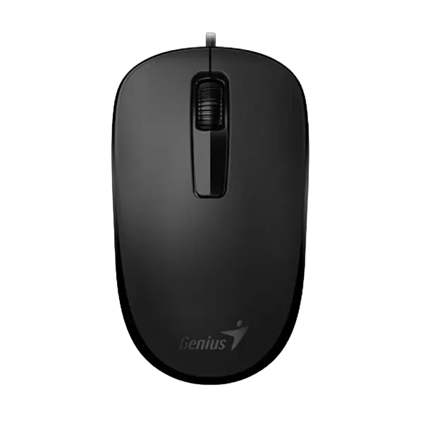 Mouse Genius DX-125, 1200 dpi, 3 buttons, Ambidextrous, 85g, 1.5m, USB, Black