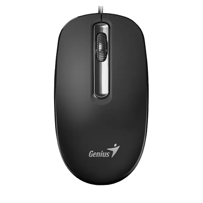 Mouse Genius DX-130, 1000 dpi, 3 buttons, Ambidextrous, 84g, 1.5m, USB, Black