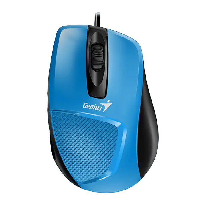 Mouse Genius DX-150X, 1000 dpi, 3 buttons, 74g, Ergonomic, 1.5m, USB, Blue