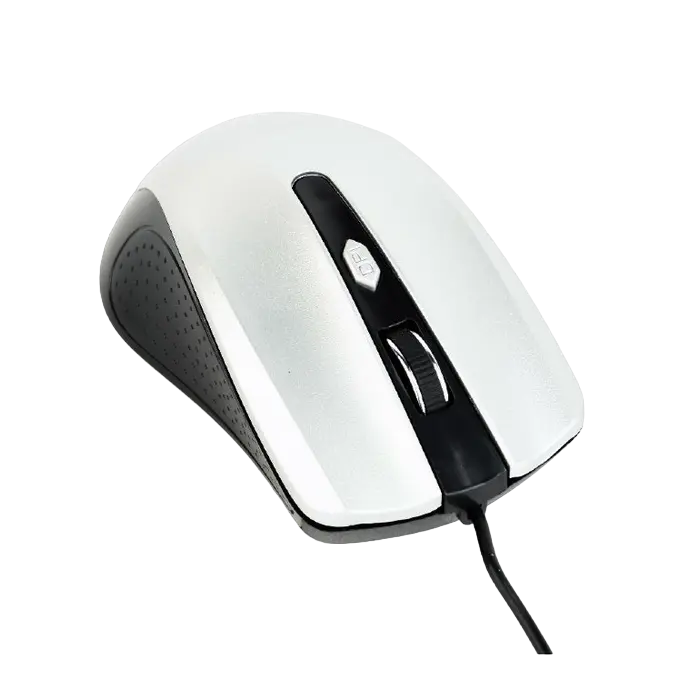 Mouse Gembird MUS-4B-01-BS, Optical, 800-1200 dpi, 4 buttons, Ambidextrous, Black/Silver, USB